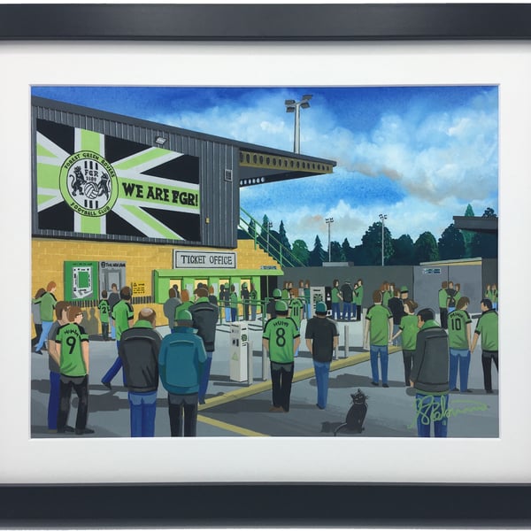 Forest Green Rovers, The New Lawn Stadium. High Quality Framed Art Print