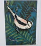 Long Tailed Tit Greeting Card With A Removable Bird Magnet