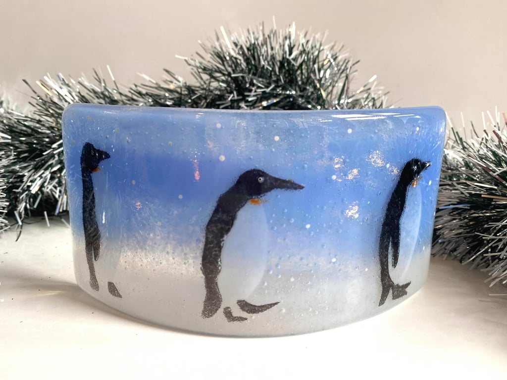Fused Glass Penguin Arch