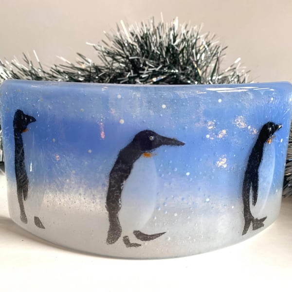 Fused Glass Penguin Arch