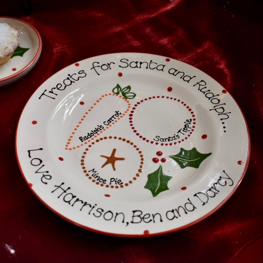 Personalised shop santa plate