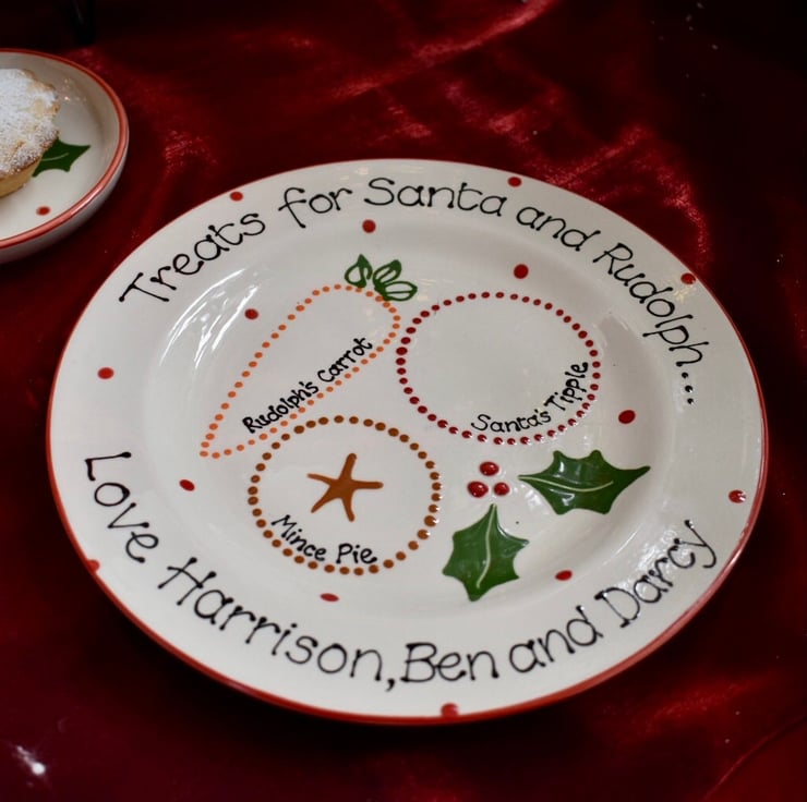 Personalised Christmas Treats for Santa Plate Folksy
