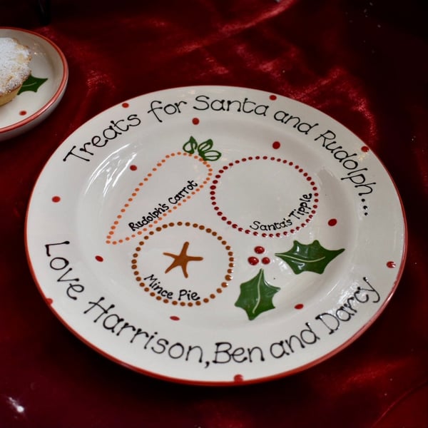 Personalised Christmas Treats for Santa Plate