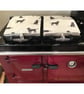 Pair Rayburn 200 300 or 400 Hob Lid Mat Covers 2 x Rabbit Brown Hares Cover - Image 3