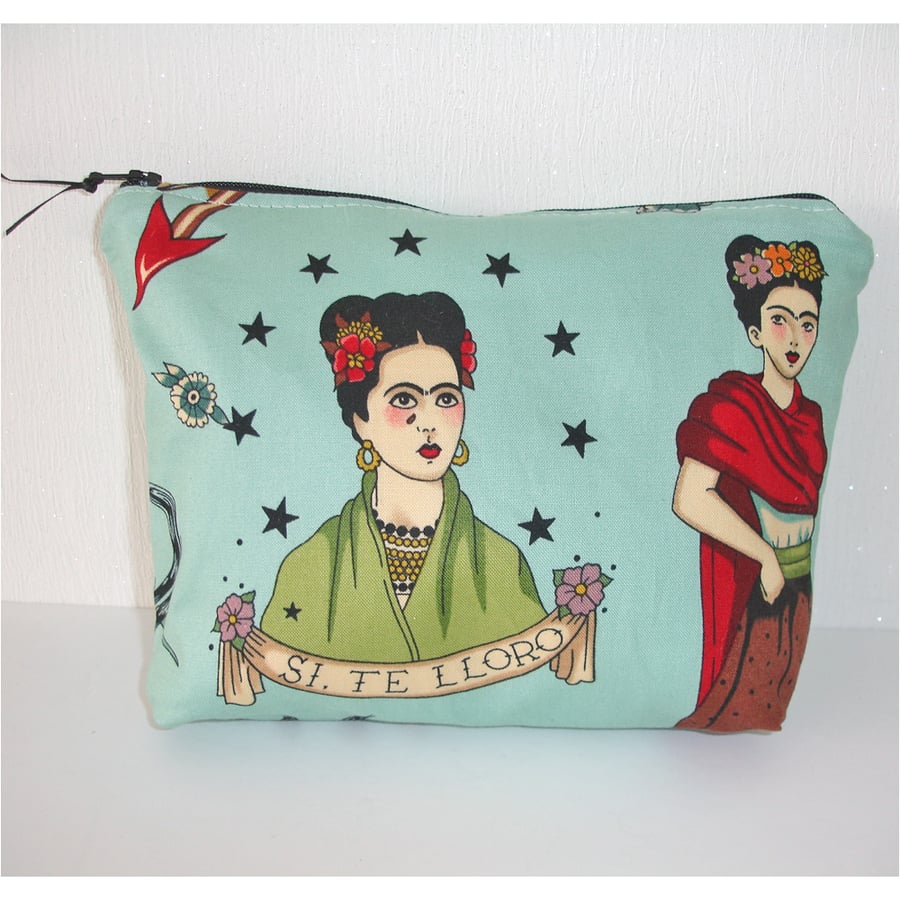 Frida Kahlo Cosmetics Bag Travel Purse