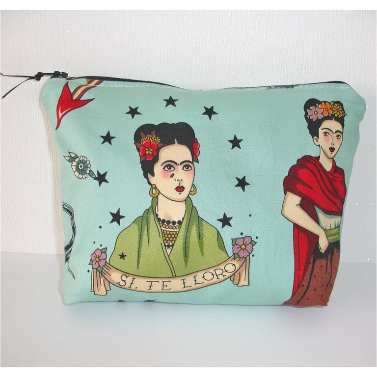 Frida Kahlo Cosmetics Bag Travel Purse