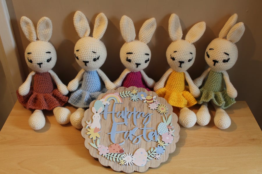 Handmade rabbit crochet Easter bunnies