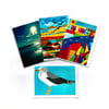 SPECIAL PRICE-FOUR CARD SELECTION PACK-BIRDS, BEACHES AND BRISTOL
