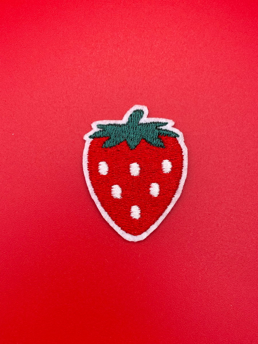 Cute Strawberry Iron-On Embroidered Patch