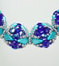 Blue and Turquoise Beaded Bead Necklace - Image 3