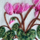Hand Felted Cyclamen Textile Artwork