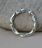 Sterling Silver Open Torc Ring, size L-M,   R41D - Image 2