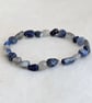 Third eye chakra stretch bracelet with labradorite, sodalite and lapis lazuli  - Image 1