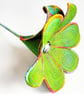 Flower Green Textile Art Flower - Image 4