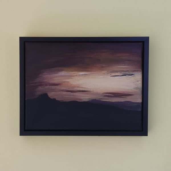 Last Light Over Dartmoor, Evening glow  sunset landscape