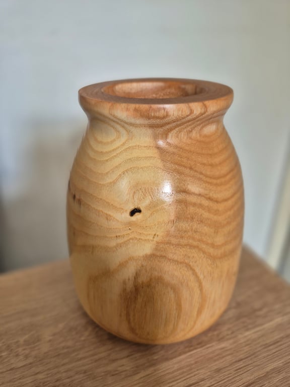 Beautiful ash wood vase