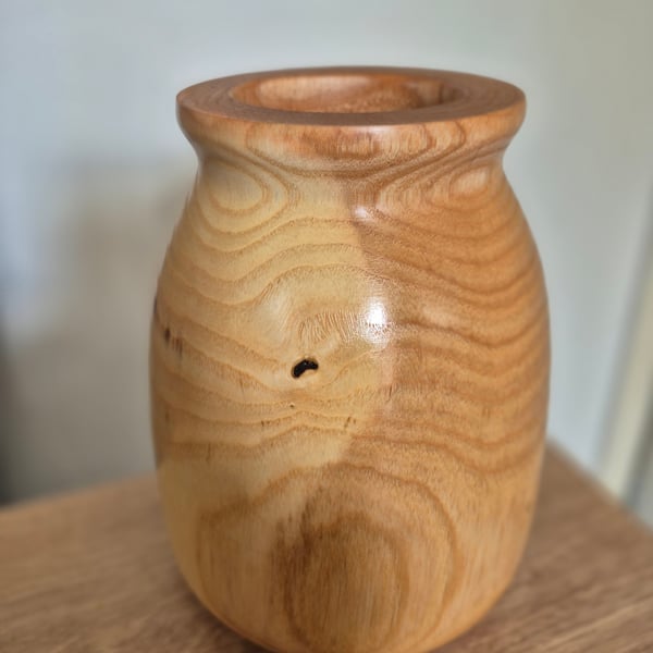Beautiful ash wood vase