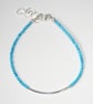 Blue magnesite and sterling silver bracelet - Image 2