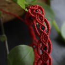 Red protection bracelet with black Tourmaline 