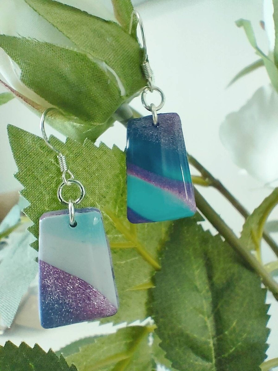 Polymer Clay Small Drop Earrings