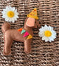 'Party Dog' Felt Hanging Decoration