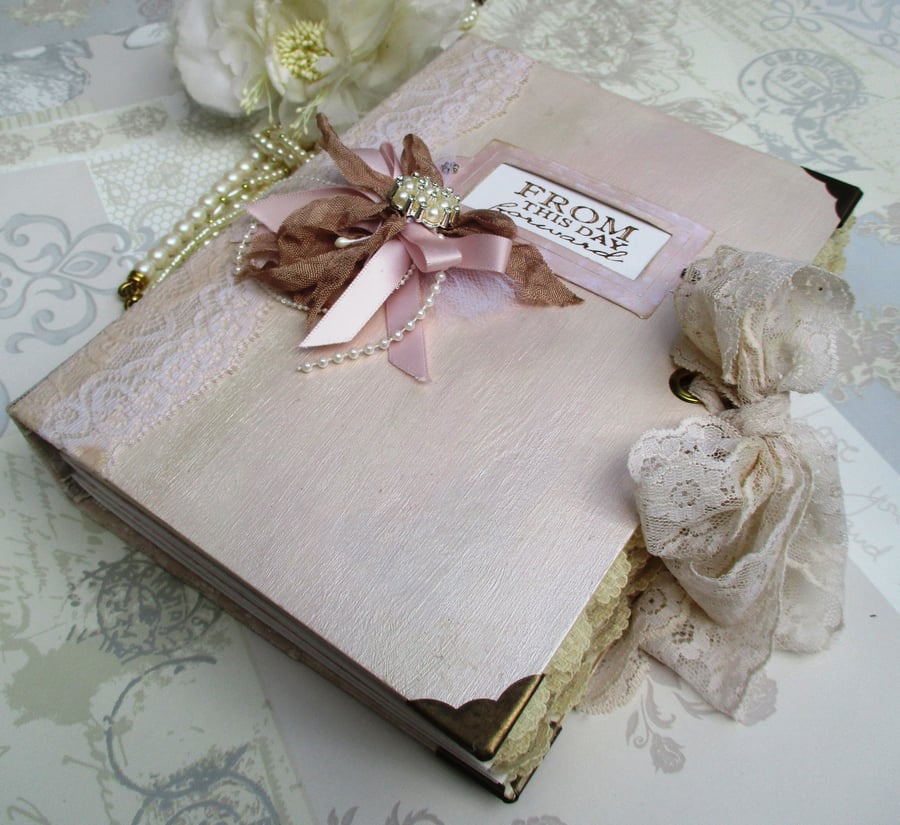 Wedding Guest Book - Memory Book - Keepsake Journal Handmade - Heirloom Gift