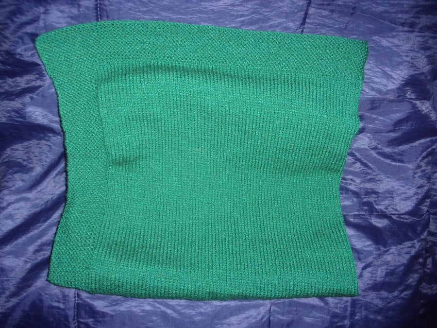 Small Knitted Blanket suitable  for a Small Child, Doll or a Pet