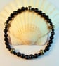 Black Onyx And Pyrite Bracelet For A Larger Wrist Size - Image 1