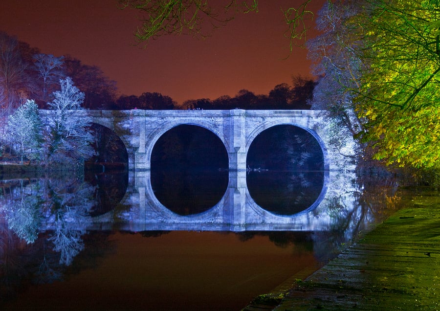 Prebends Bridge, Durhing Lumiere, November 2009.