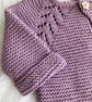 Hand knitted ‘Fearne’ Baby Girl’s Cardigan (3-6 months) - Image 4