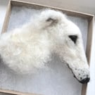 Borzoi Brooch Needle Felted