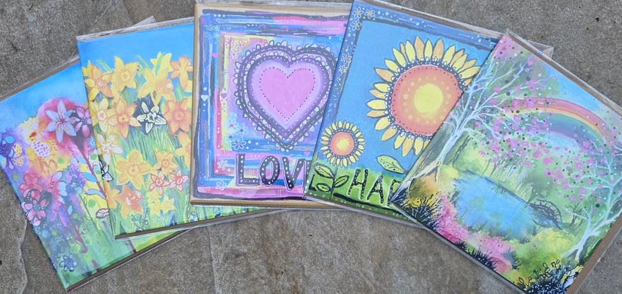 Five art cards of your choice