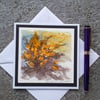 Gorse. Handpainted Blank Card. Letterbox Gift. Keepsake