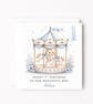 1st Birthday Card For Boy, Personalised Carousel Birthday Card For Son Grandson - Image 1