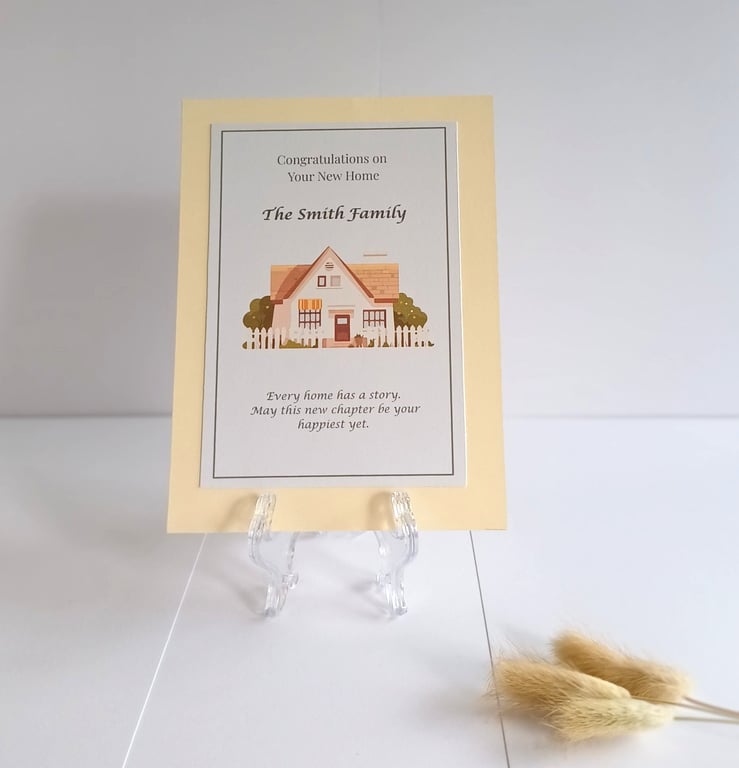 New Home Card - Personalised House Warming Congratulations