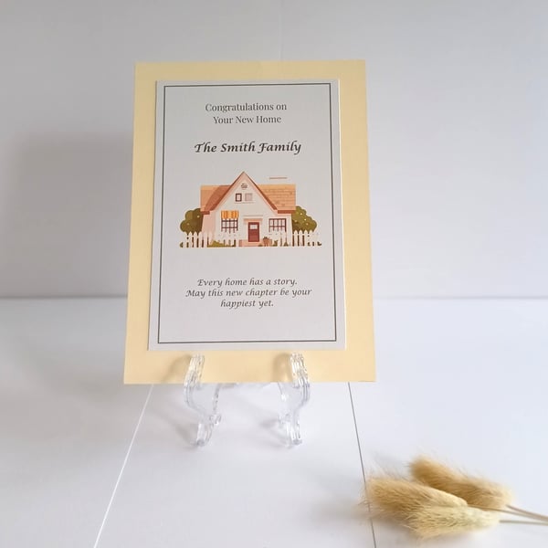 New Home Card - Personalised House Warming Congratulations