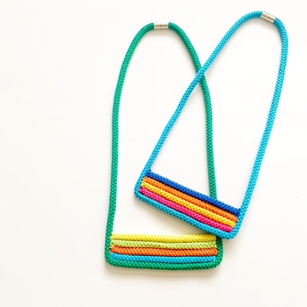 The Bridget Necklace, The Stripes and Colour Pop Fun Necklace