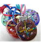 Bauble Round Fused Glass  Christmas Tree Decoration Dichroic  - Image 4