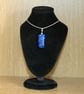 Rectangular Blue and Black Dichroic Glass Pendant - 1185 - Image 6