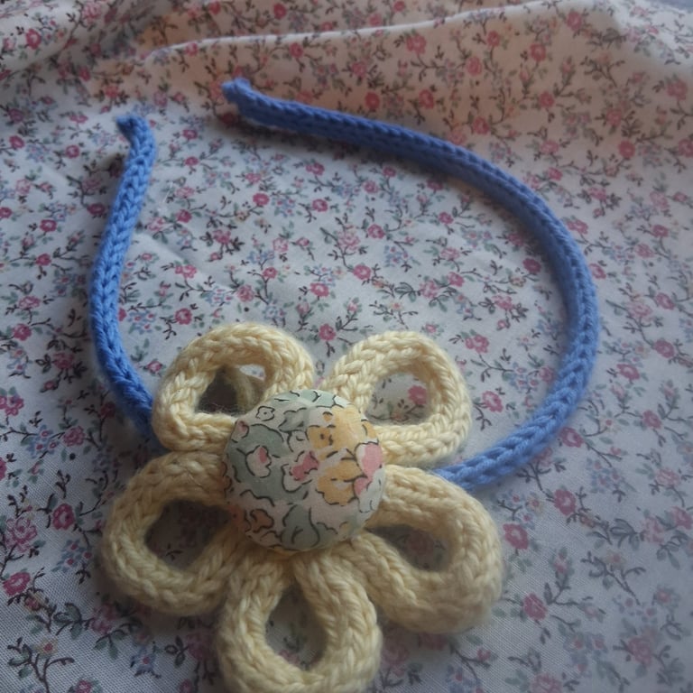 cute wool flower hairband alice band no h1 