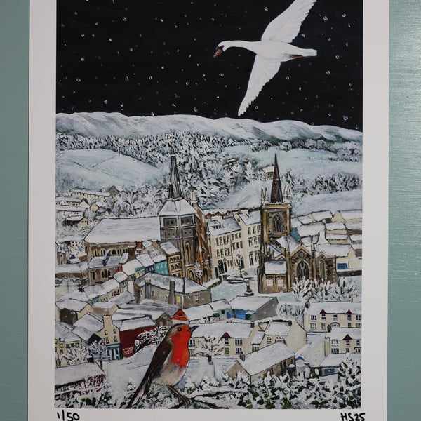 A4 Limited Edition Giclee Print ‘A Wintery Enniskillen Wonderland’