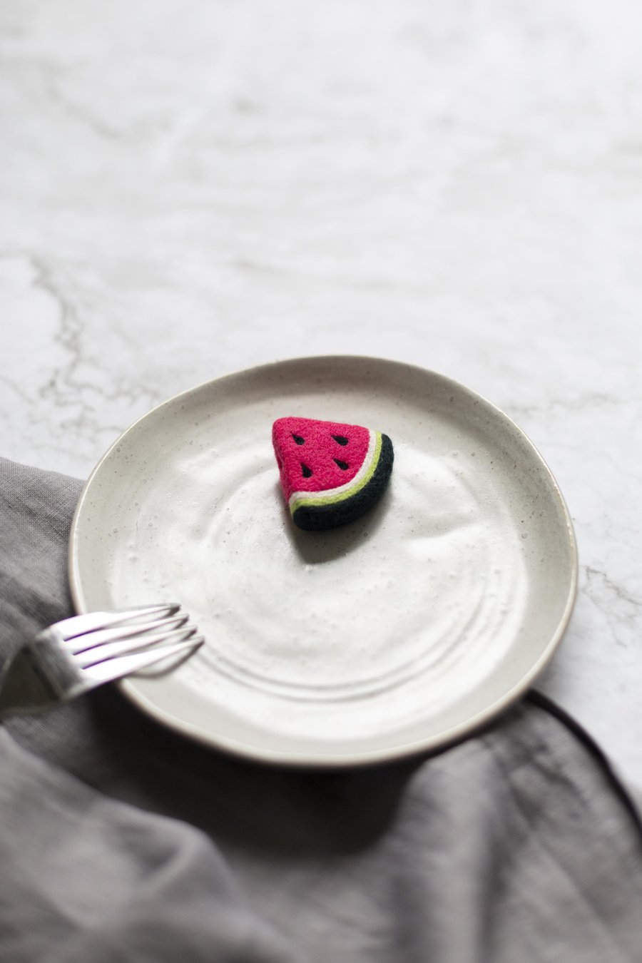 Seconds Sunday- Merino Wool Needle Felted Watermelon Brooch