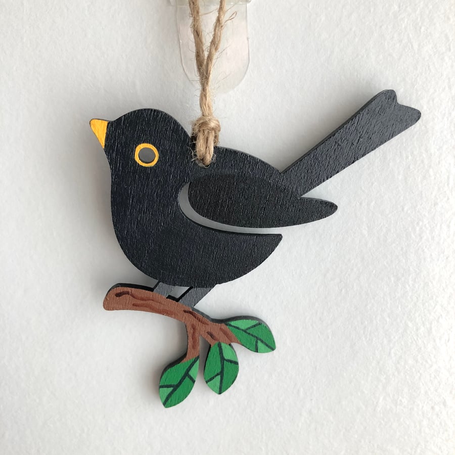 Hanging Blackbird Decoration