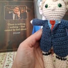 Handmade crochet Julian.  BBC Ghosts.