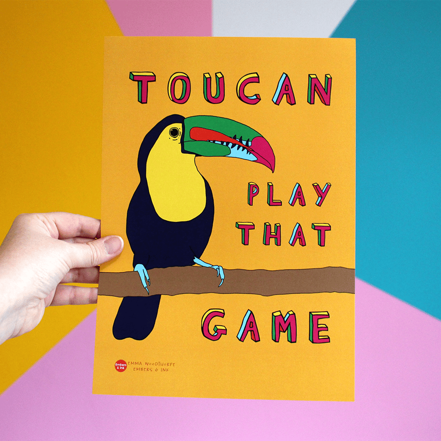 Toucan Play That Game A4 Poster