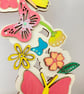 Spring Summer Wooden Butterfly Wreath Hanging - Image 3