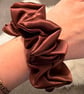1X 100% pure silk chocolate scrunchie - Image 2