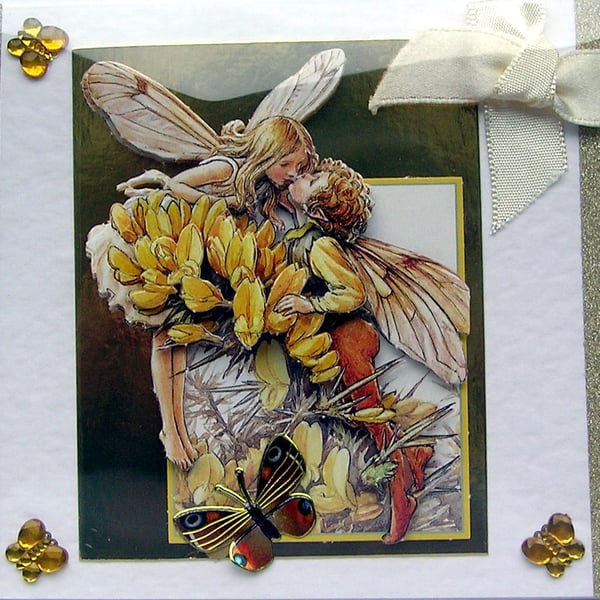 Fairy Hand Crafted 3D Decoupage Card - Blank for any Occasion (2533)