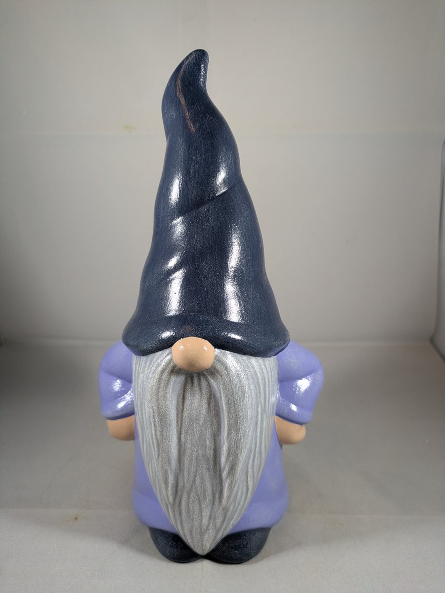 Blue Ceramic Garden Home Gonk Gnome Figurine Ornament Decoration.