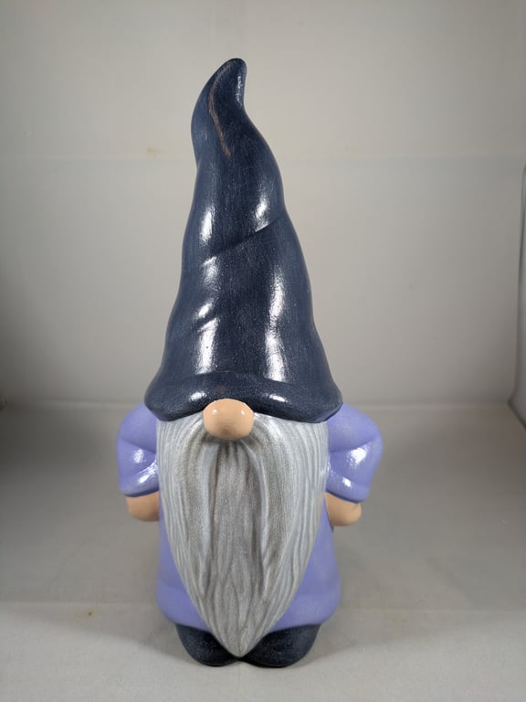 Blue Ceramic Garden Home Gonk Gnome Figurine Ornament Decoration.